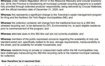 Motion Asking For Options for Recycle Cart
